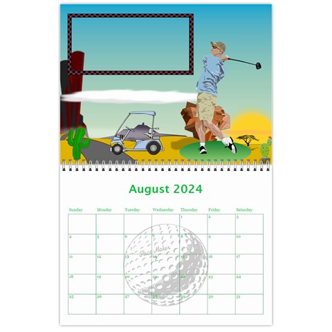 Golf Calendar, 2024 By Joy Johns Aug 2024
