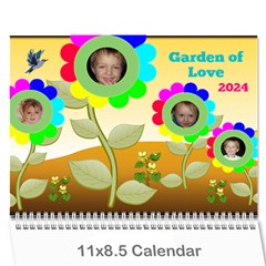 Garden of Love Calendar 2024 - Wall Calendar 11  x 8.5  (12-Months)