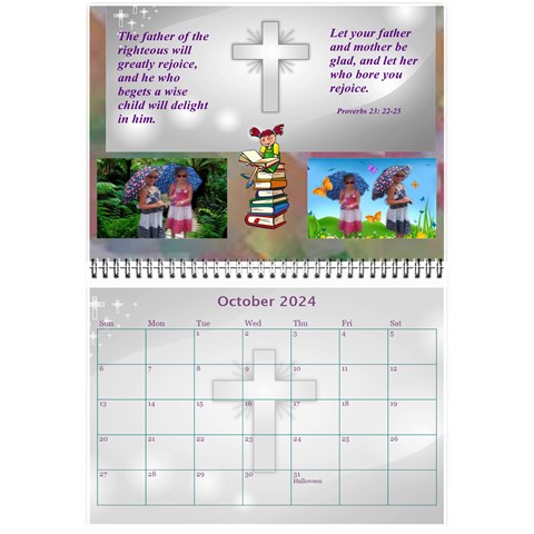 Childrens Bible Verse Mini Calendar By Joy Johns Oct 2024