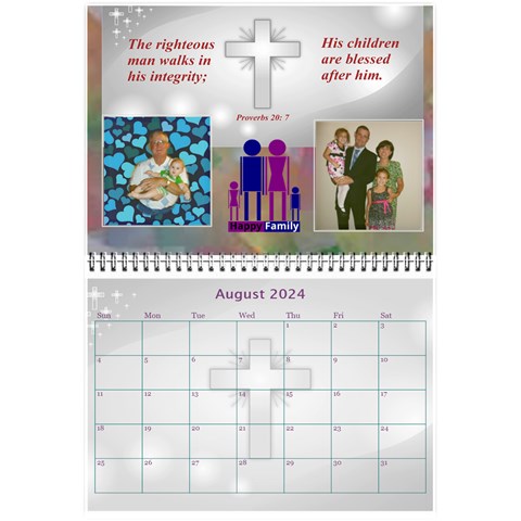 Childrens Bible Verse Mini Calendar By Joy Johns Aug 2024