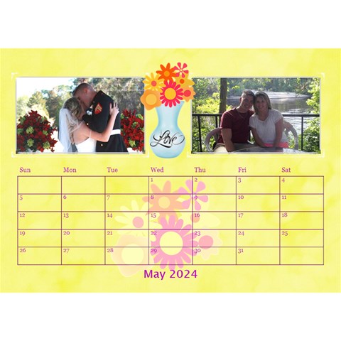 Bouquet Of Love Desk Calender By Joy Johns May 2024