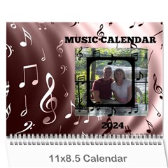 Music Calendar 2024 - Wall Calendar 11  x 8.5  (12-Months)