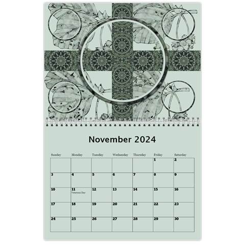 Green Frame Male 2024 Calendar (any Year) By Deborah Nov 2024