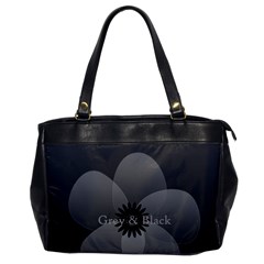 Pretty Grey Black Sheer Flower Gardener Florist - Oversize Office Handbag