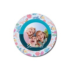 summer - Rubber Round Coaster (4 pack)
