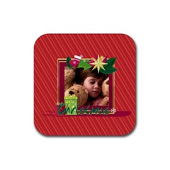xmas - Rubber Square Coaster (4 pack)