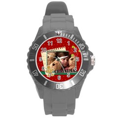 xmas - Round Plastic Sport Watch (L)