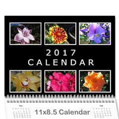 2017 Flower Calendar  - Wall Calendar 11  x 8.5  (12-Months)