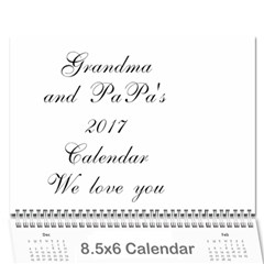 grandma and papa - Wall Calendar 8.5  x 6 