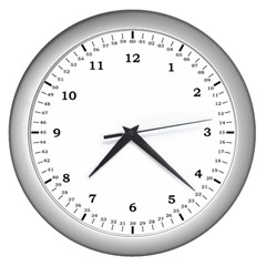 The Learning Clock - Wall Clock (Silver)