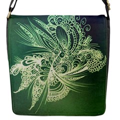 Dark green abstract bag - Flap Closure Messenger Bag (S)