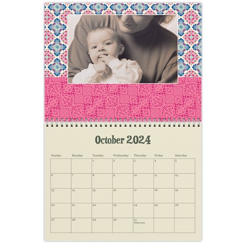 Mandala Viberant Calendar, 12 Months By Mikki Oct 2024