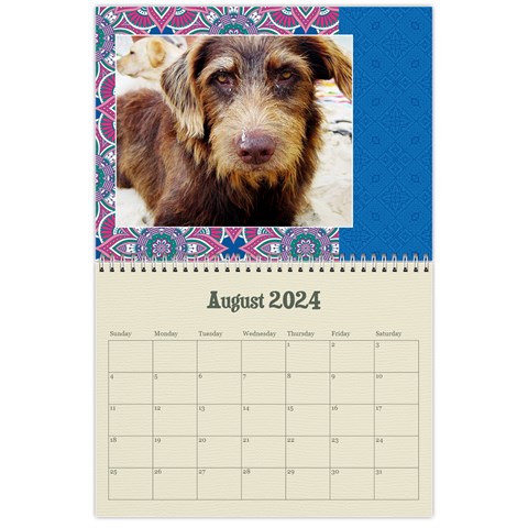 Mandala Viberant Calendar, 12 Months By Mikki Aug 2024