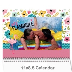 Flamingo Tropical Vacation calendar, 12 months - Wall Calendar 11  x 8.5  (12-Months)