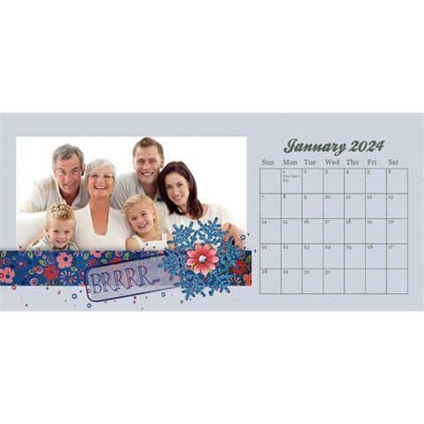 Desktop Calendar 11x5, Family Memories By Mikki Jan 2024