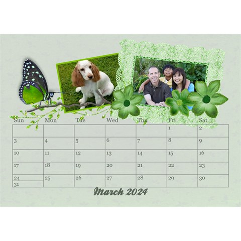 Desktop Calendar Holidays, 8 5x6, Family By Mikki Mar 2024