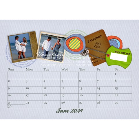 Desktop Calendar Holidays, 8 5x6, Family By Mikki Jun 2024