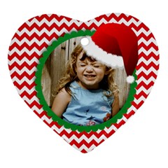 Santa Hat chevron ornament - template - Ornament (Heart)
