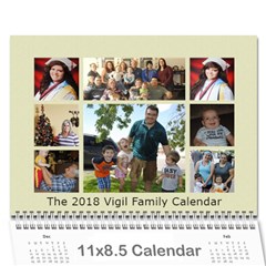 Vigil Family Calendar 2018 - Wall Calendar 11  x 8.5  (12-Months)