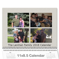 Lenihan Family Calendar 2018 - Wall Calendar 11  x 8.5  (12-Months)