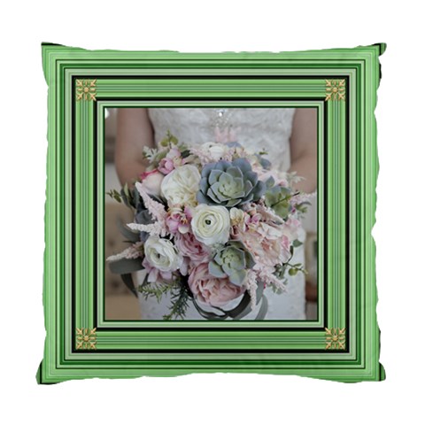 Green Square Standard Cushion Case (two Sided) By Deborah Front