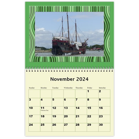 Shades Of Green 2024 Wall Calendar 11 X 8 5 (any Year) By Deborah Nov 2024
