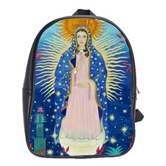 black leather back pack - our lady of guadalupe - School Bag (XL)