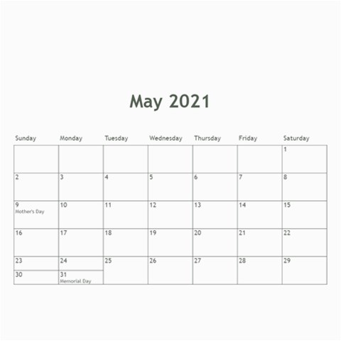 Calendar 2021 By Debbie Oct 2021