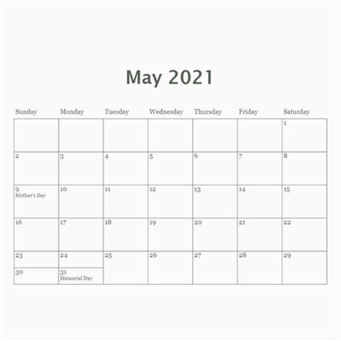 2021 Calendar By Dacian Reece Oct 2021