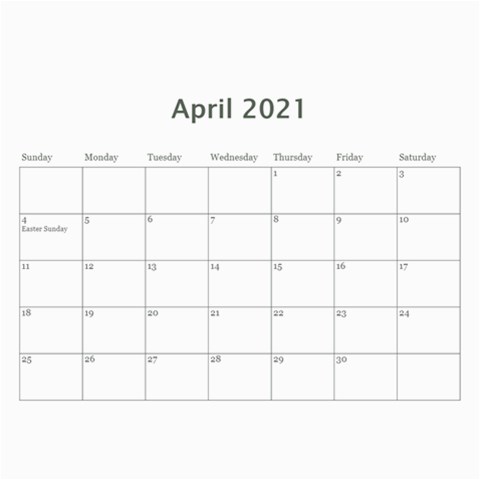 2021 Calendar By Dacian Reece Aug 2021