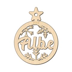 Personalized Big Snowflakes Xmas Bubble - Wood Ornament