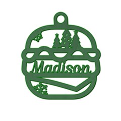 Personalized Burger Christmas Tree - Wood Ornament