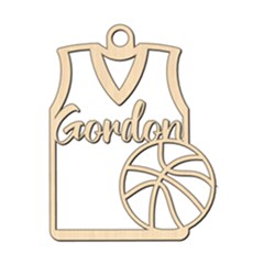 Personalized Basketball Top - Wood Ornament