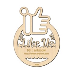  Personalized Like Us Social Media - Wood Ornament