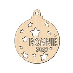 Personalized Name Stars - Wood Ornament