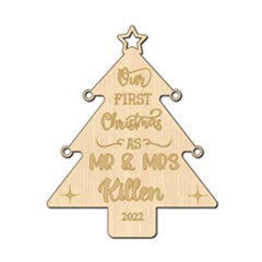 Personalized First Christmas Tree - Wood Ornament