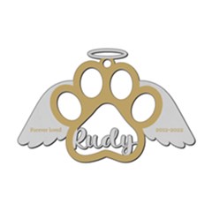 Personalized Dog Memorial Wings Angel - Wood Ornament