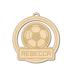 Personalized Sport Soccer - Wood Ornament