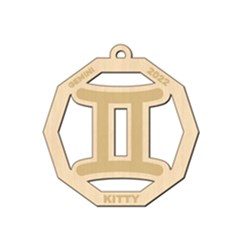 Personalized Zodiac Sign Gemini - Wood Ornament