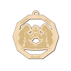 Personalized Zodiac Facts Gemini - Wood Ornament