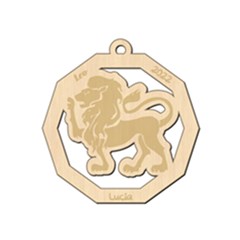 Personalized Zodiac Facts Leo - Wood Ornament