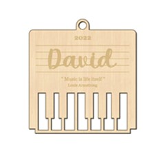 Personalized Musical piano - Wood Ornament