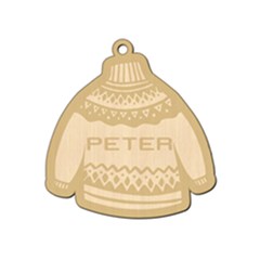 Personalized Christmas Name Sweater 2 - Wood Ornament