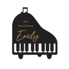 Personalized Musical piano 2 - Wood Ornament