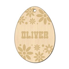 Personalized Easter Basket Tag Name 3 - Wood Ornament