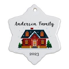 Personalized Christmas Family Name - Ornament (Snowflake)