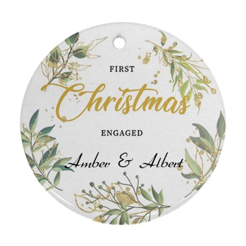 Personalized First Christmas Engaged Names By Joe Front