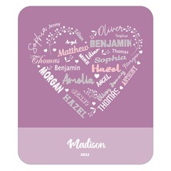 Personalized Family Name Love Heart 2 - Two Sides Premium Plush Fleece Blanket (Small)