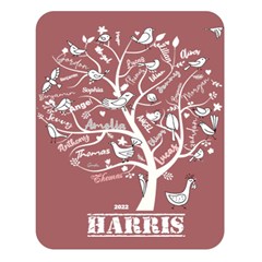 Personalized Family Tree Name Love (5 styles) - Two Sides Premium Plush Fleece Blanket (Large)