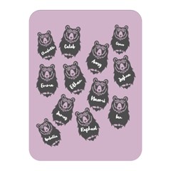 Personalized Name Bear Family (5 styles) - Two Sides Premium Plush Fleece Blanket (Mini)